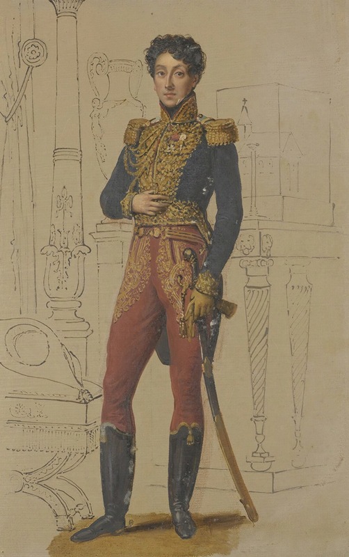 Alexandre-Jean Dubois-Drahonet - Portrait of a Gentleman