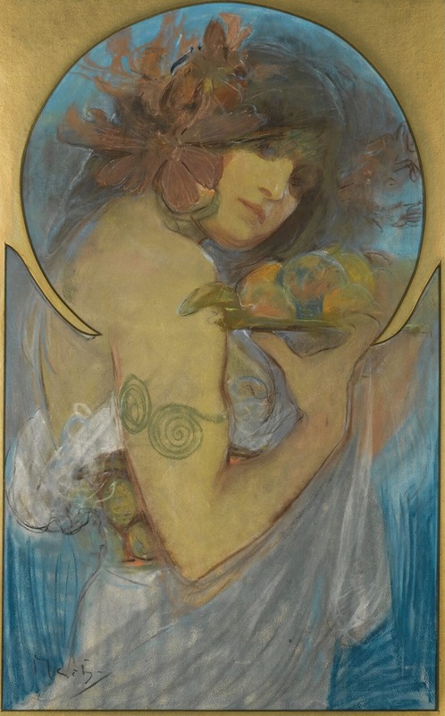 Alphonse Mucha - Study For a Poster; Fruit