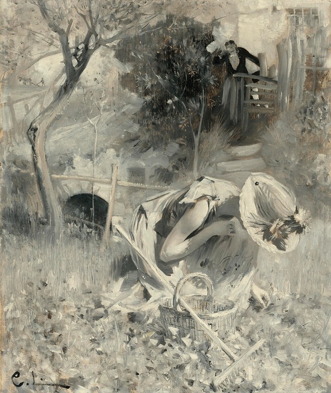 Carl Larsson - Trädgårdsidyll (Garden Idyll)