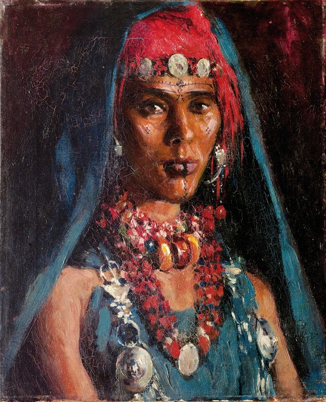 Carlos Abascal - Young Woman With Necklaces