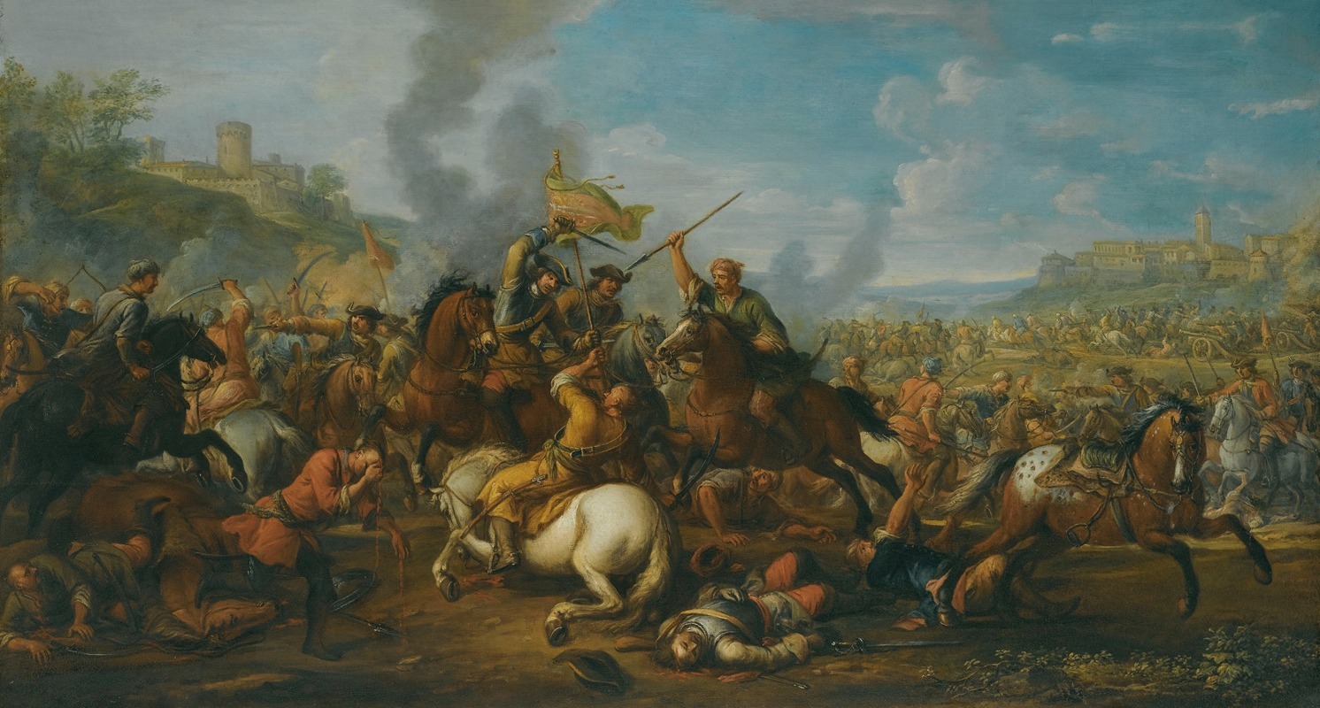 Christian Reder - A Battle Scene Between Christians And Turks