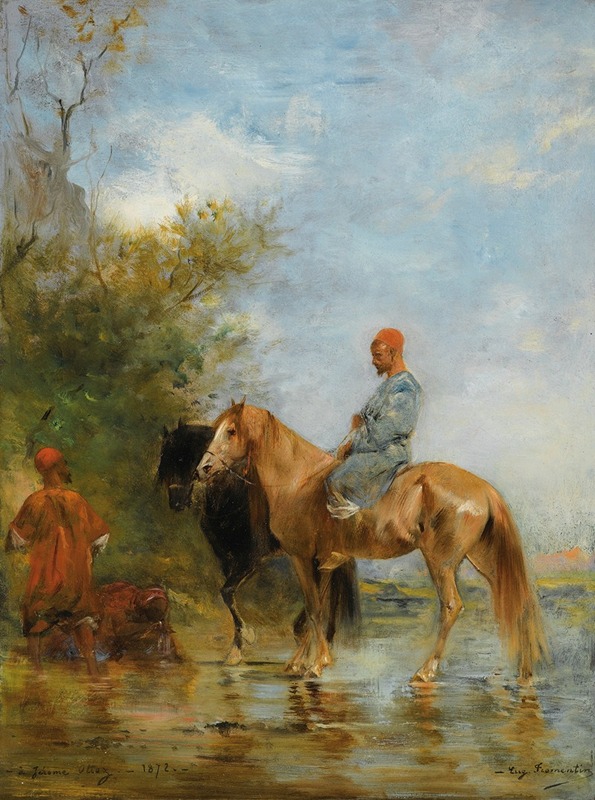 Eugène Fromentin - Horsemen By The River