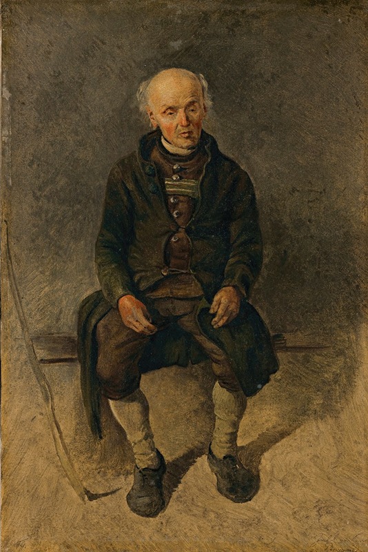 Friedrich August Matthias Gauermann - Farmer Smoking a Pipe