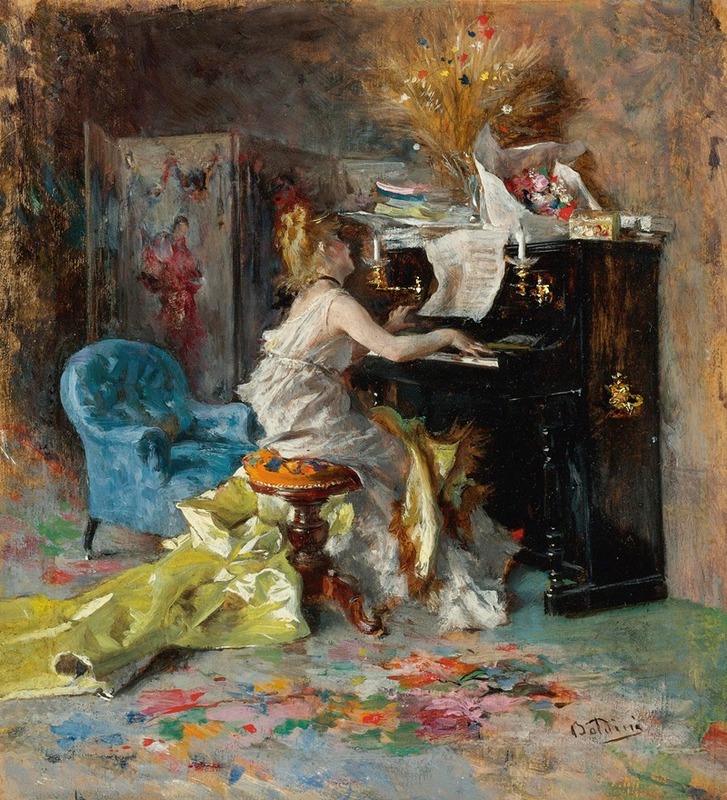 Giovanni Boldini - Signora Al Pianoforte (Woman At a Piano)