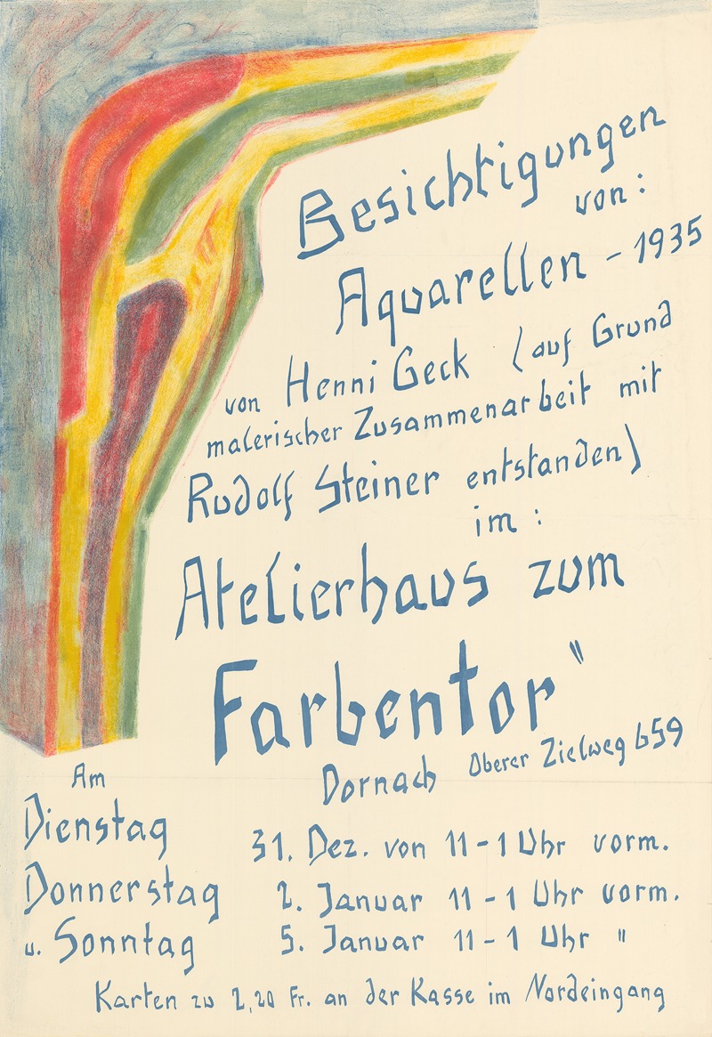 Henni Geck - Besichtigungen von; Aquarellen –1935