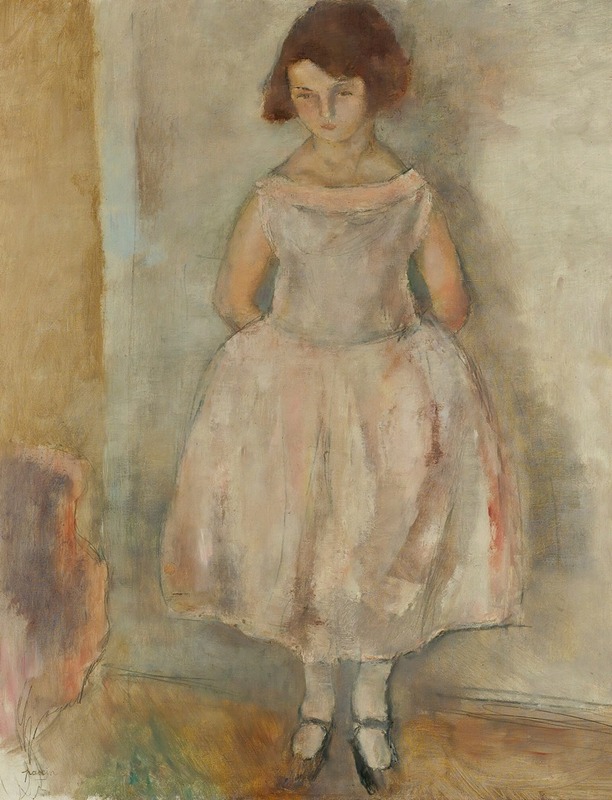 Jules Pascin - Portrait De Jeune Fille