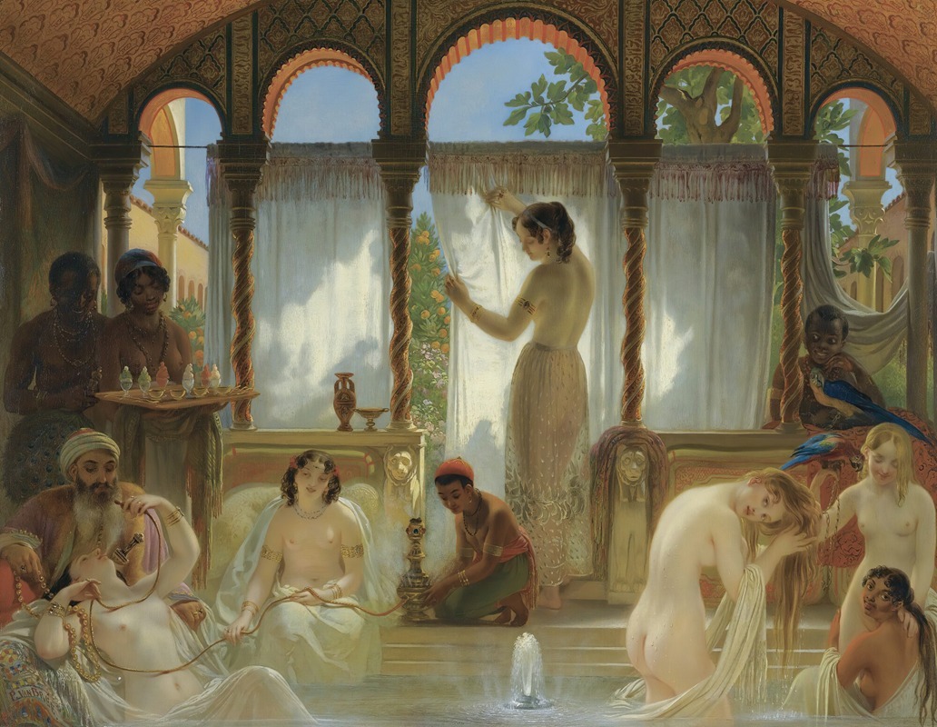Philippe Jacques Van Brée - The Harem Bath