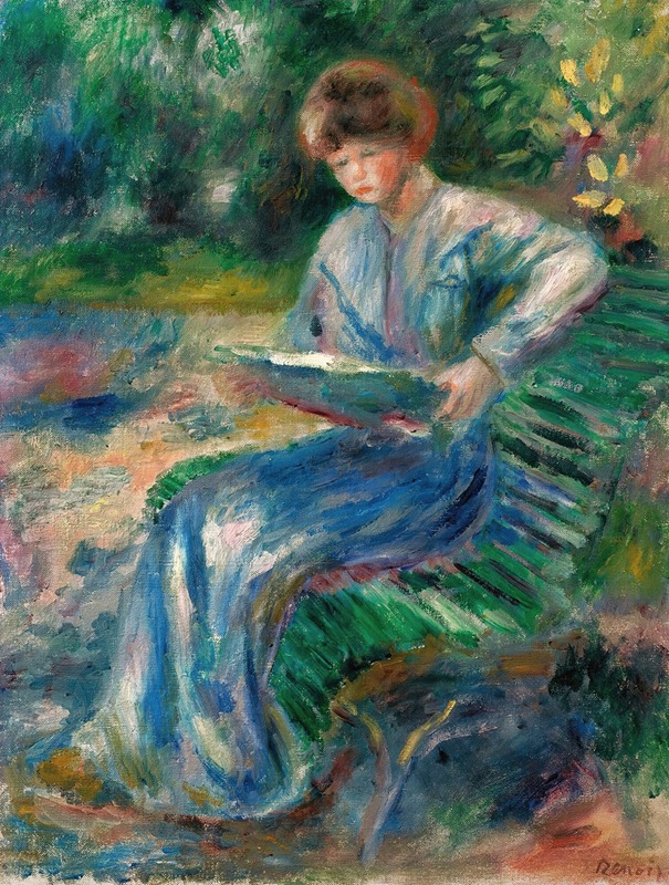 Pierre-Auguste Renoir - Femme Lisant Sur Un Banc