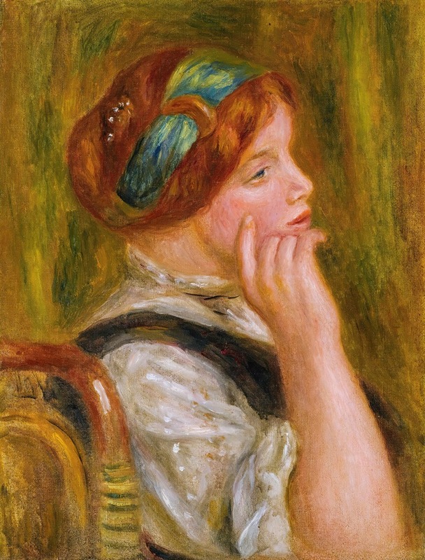 Pierre-Auguste Renoir - Portrait De Femme Au Bandeau Vert