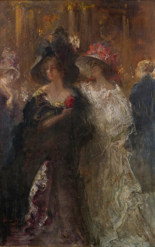 Pompeo Mariani - Two Elegant Ladies