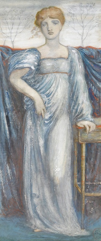 Simeon Solomon - A Woman In Blue