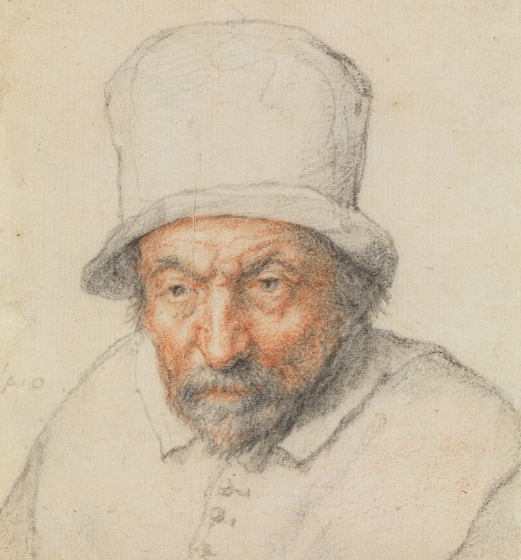 Adriaen van Ostade - Head of a Bearded Man in a Hat