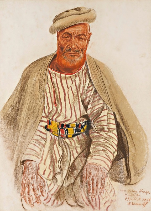 Alexandre Jacovleff - Portrait of A Hunza Tribesman