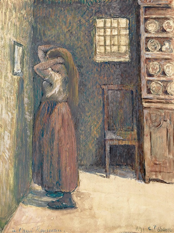 Camille Pissarro - Jeune Paysanne Se Coiffant