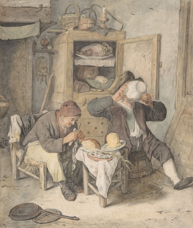 Cornelis Dusart - Kitchen Scene