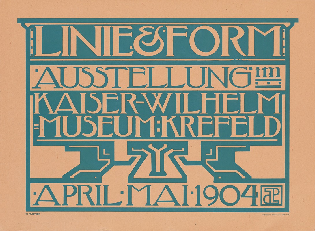 Jules De Praetere - Linie & Form – Ausstellung im Kaiser-Wilhelm Museum Krefeld