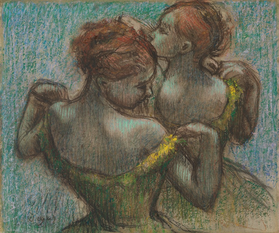Edgar Degas - Two Dancers, Half-length