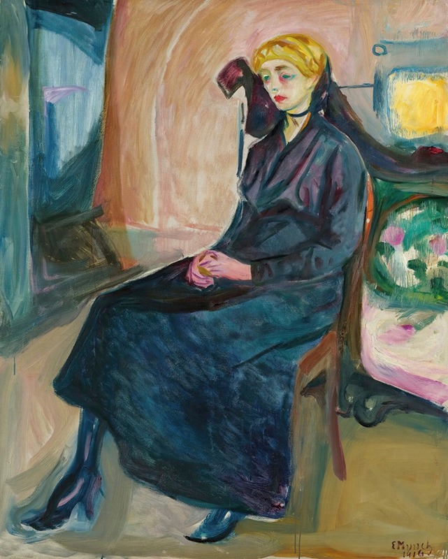 Edvard Munch - Sittende Ung Kvinne (Seated Young Woman)