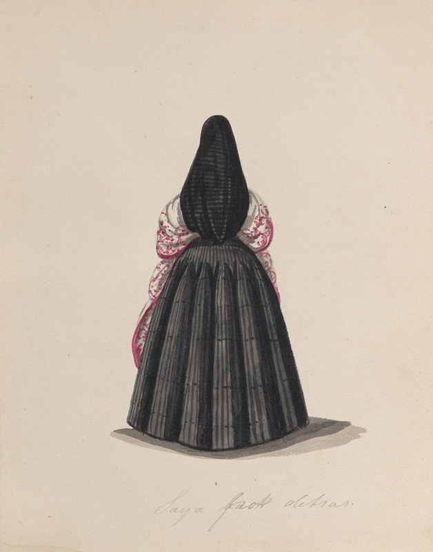 Francisco Fierro - A woman wearing the saya viewed from behind