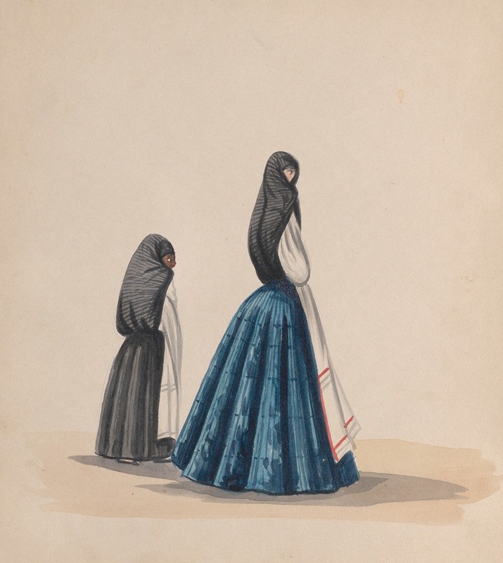 Francisco Fierro - Two woman wearing the saya viewed in profile