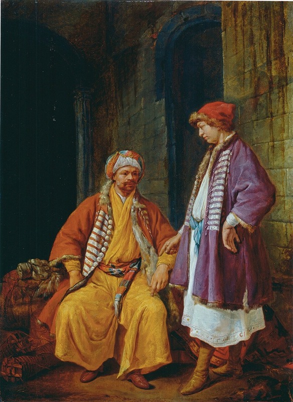 Jacob Toorenvliet - Two Turkish Merchants Conversing