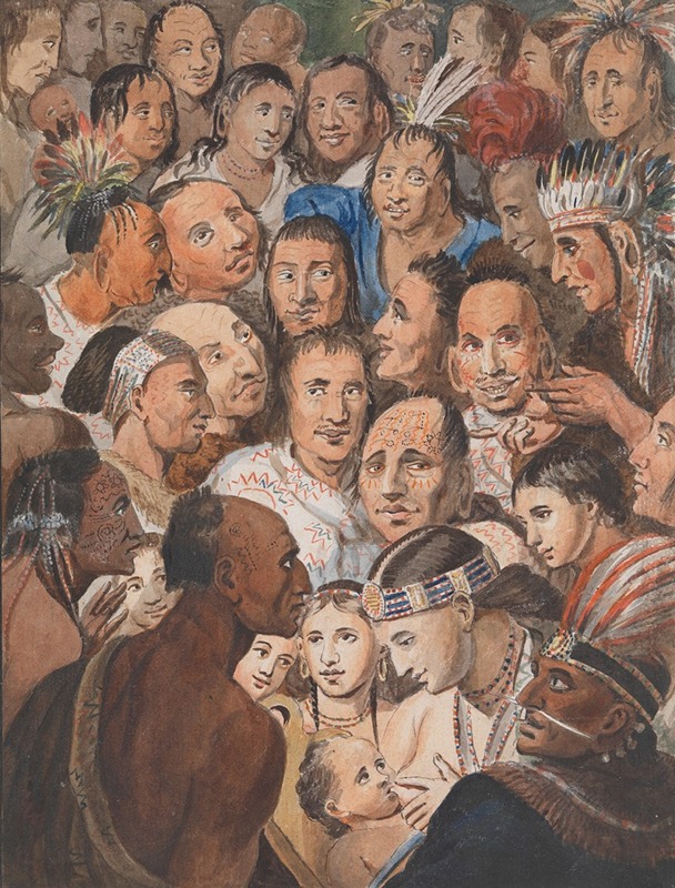 John Lewis Krimmel - Tableau of Indian Faces