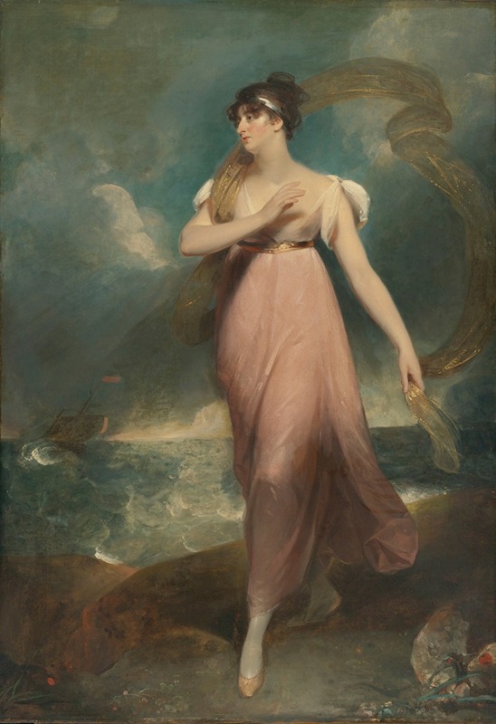 Sir Thomas Lawrence - Portrait of a woman as Miranda, said to be Miss Gibbon