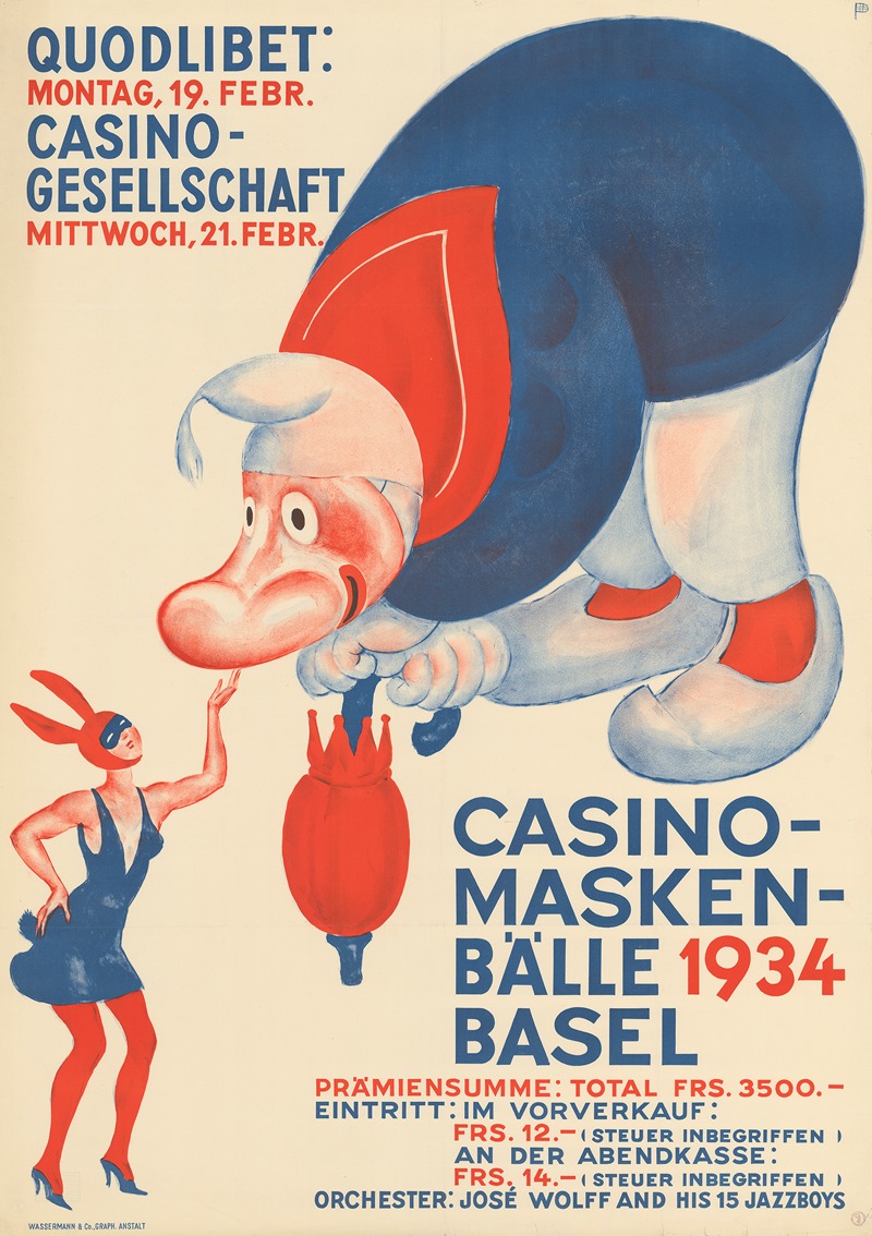 Otto Plattner - Casino-Maskenbälle 1934 Basel