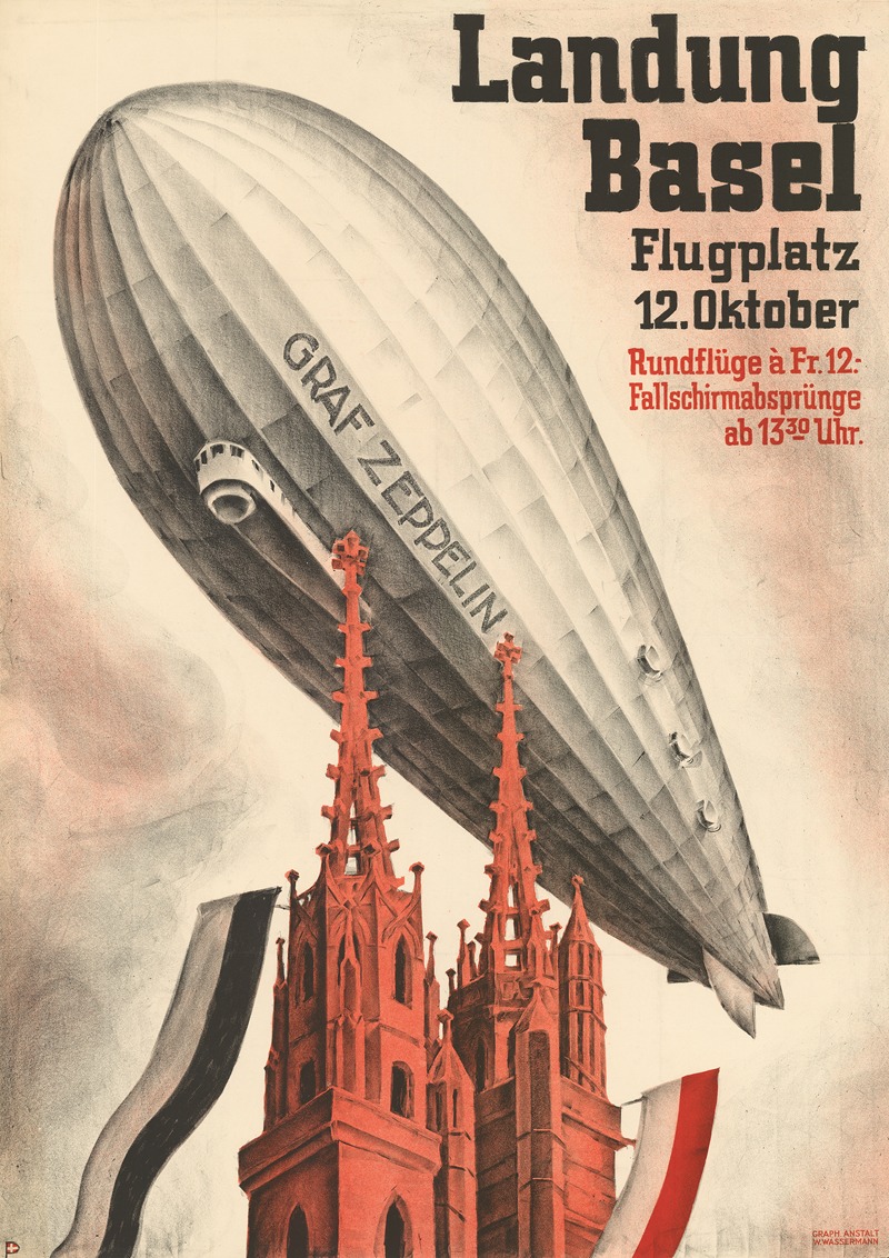 Otto Plattner - Graf Zeppelin – Landung Basel