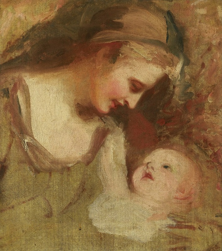 George Romney - Sketch Of A Mother And Child