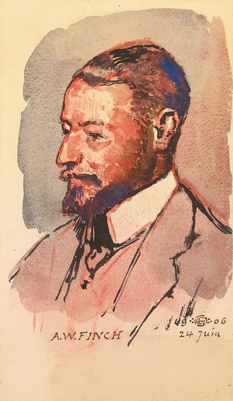 Georges Lemmen - Portrait De L’artiste, Alfred William Finch (1854-1930)