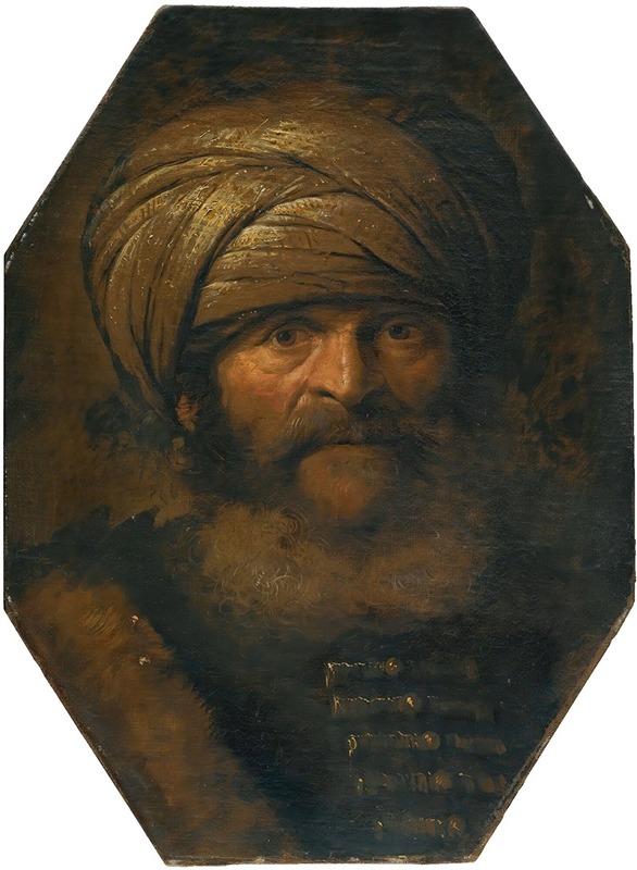 Giovanni Benedetto Castiglione - A Bearded Man Wearing A Turban
