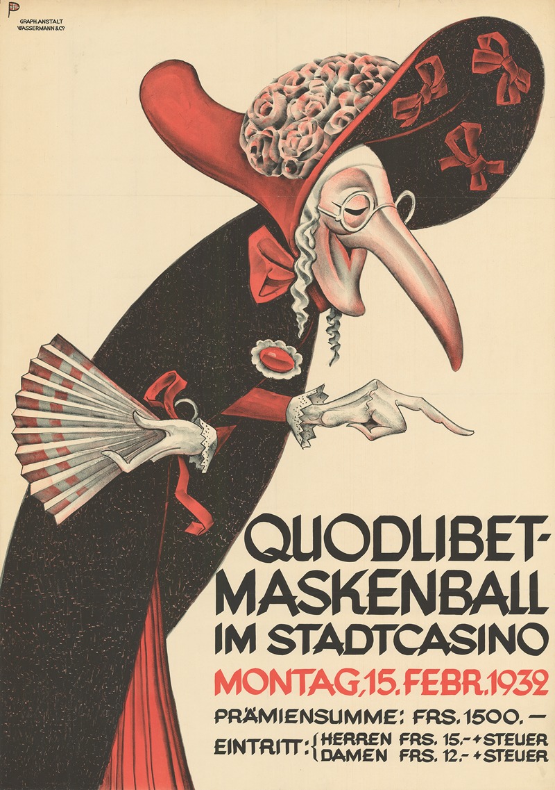 Otto Plattner - Quodlibet-Maskenball im Stadtcasino Basel