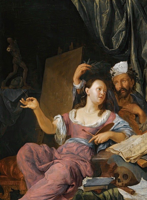 Jacob Toorenvliet - An Allegory Of The Arts, Or ‘painting Being Crowned By Poetry’
