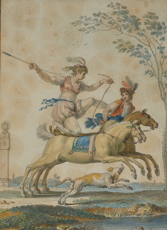 Jean Démosthène Dugourc - Equestrian Acrobats