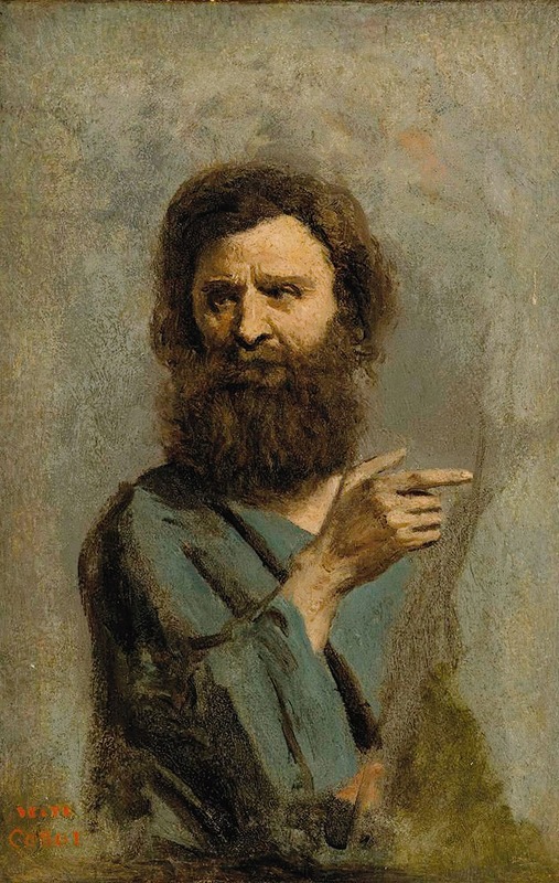 Jean-Baptiste-Camille Corot - Head of a Bearded Man