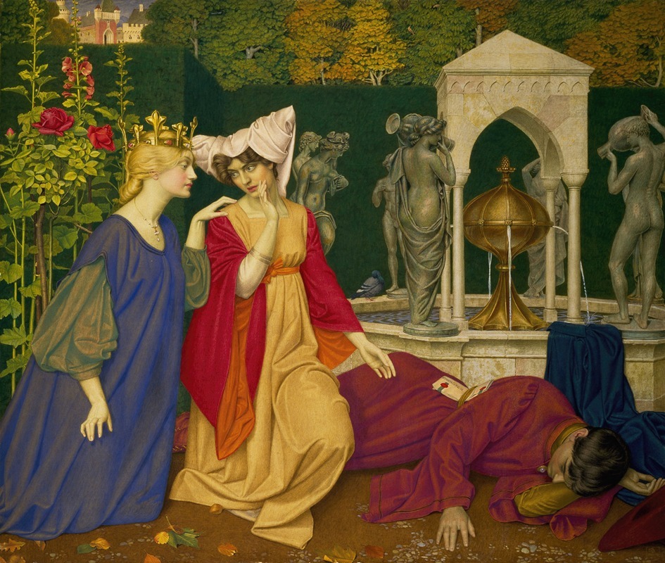 Changing the Letter by Joseph Edward Southall - Artvee