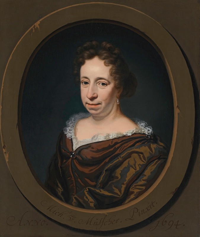 Michiel Van Musscher - Portrait Of Anna Verbie
