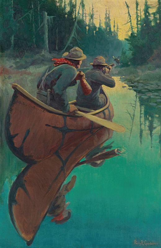 Philip R. Goodwin - Hunters In A Canoe