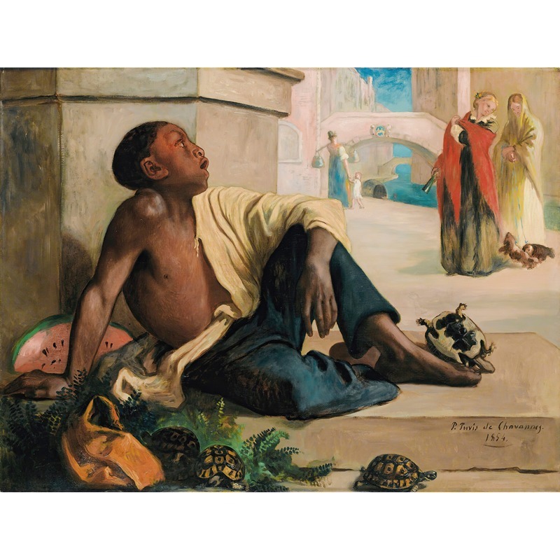 Pierre Puvis de Chavannes - Tortoise’s seller in Venice