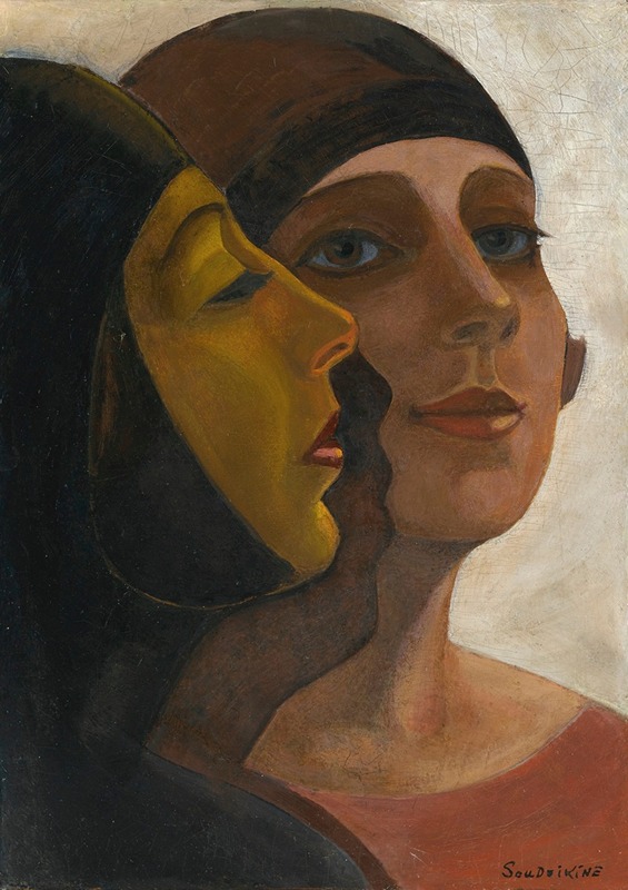 Sergey Yurievich Sudeikin - A Portrait Of Two Ladies