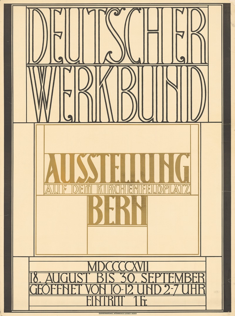 Peter Behrens - Deutscher Werkbund – Ausstellung Bern