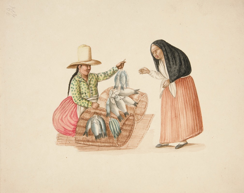 Francisco Fierro - Fish Merchant and Indian Woman