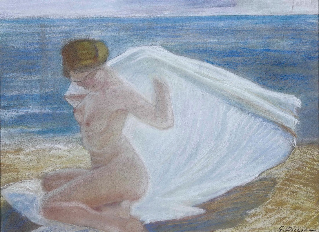 Gino Piccioni - Signora in riva al mare