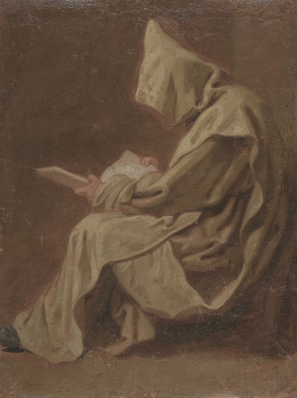 Jean Restout the Younger - Seated Carthusian Holding an Open Book