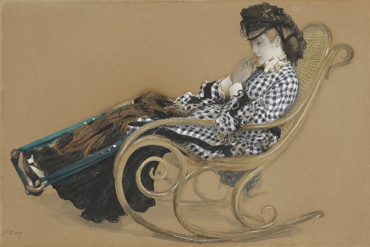 James Tissot - Young Woman in a Rocking Chair, study for the painting ‘The Last Evening’