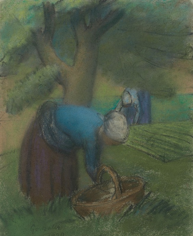 Julio González Pola - Deux paysannes au verger (Two peasants in the orchard)