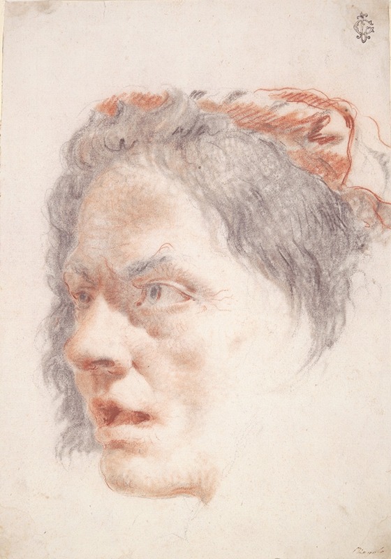 Lorenzo Baldissera Tiepolo - Head of a Woman