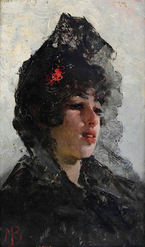 Mosè Bianchi - Ritratto di giovane donna