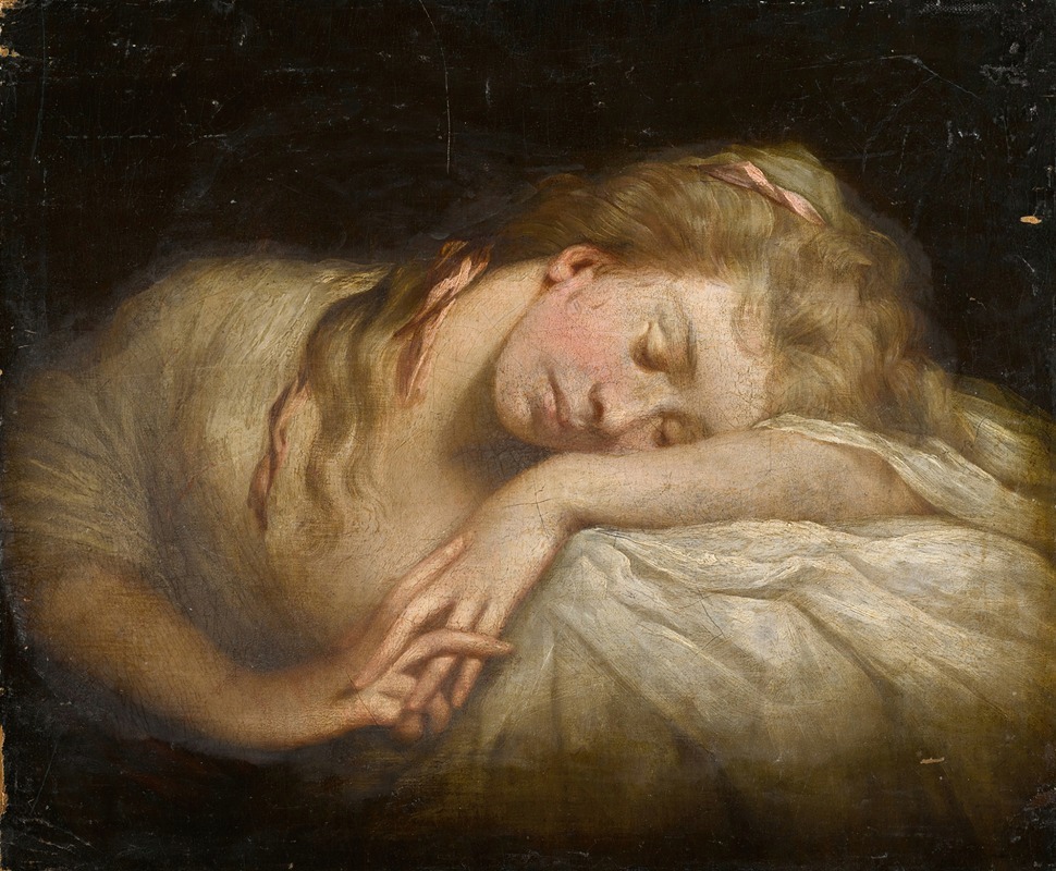 Reverend Matthew William Peters - Portrait of a sleeping girl